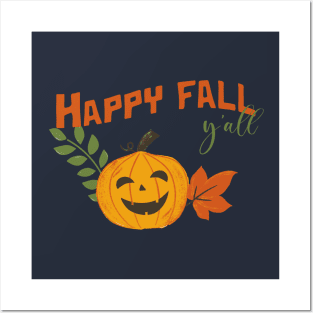 Happy Fall Y'all Posters and Art